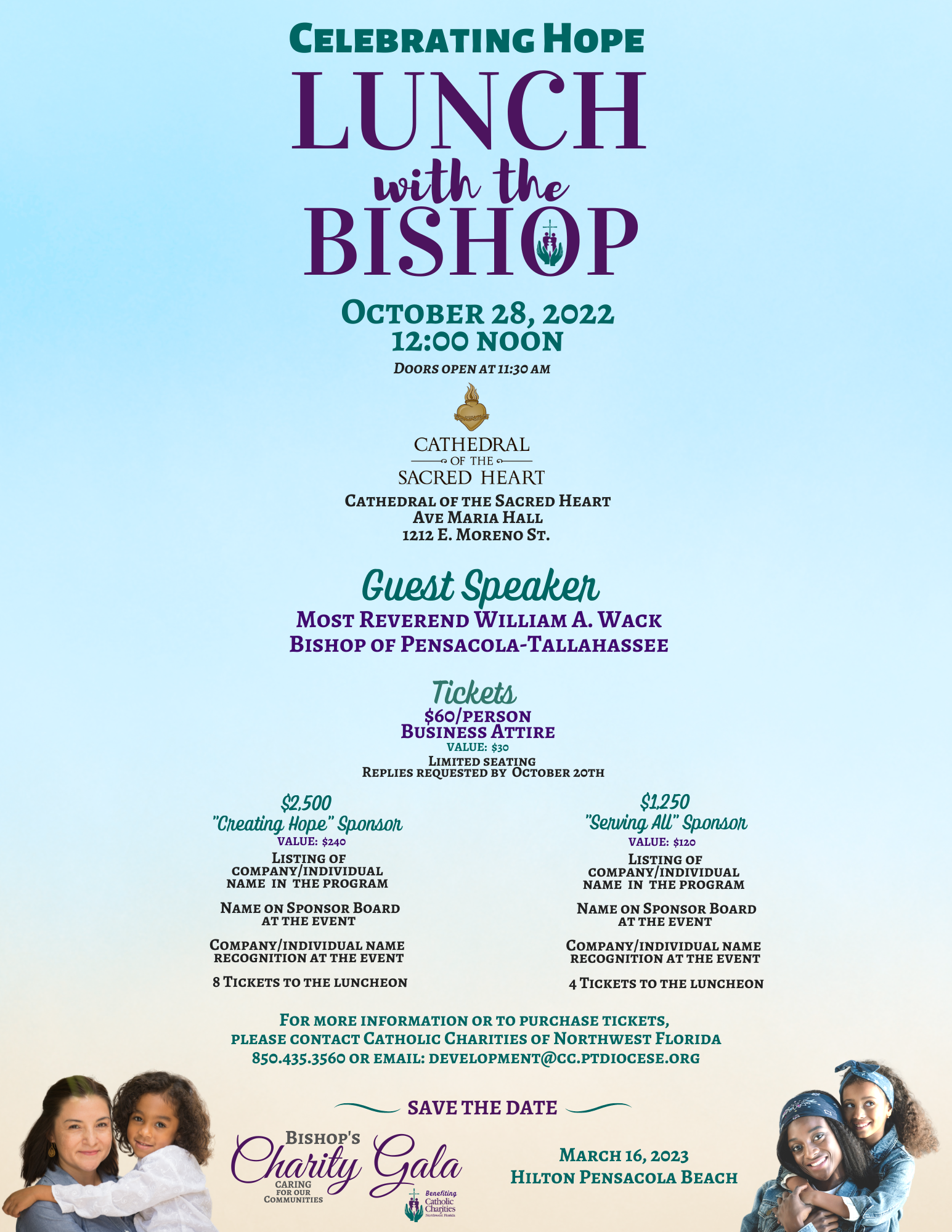 Celebrating Hope - Lunch with the Bishop Flyer