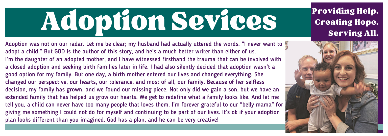 Adoption Page Header with Story